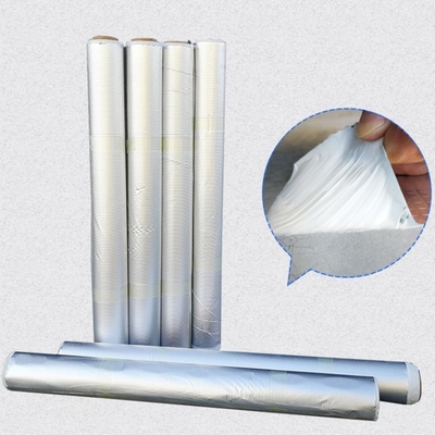 Aluminum Foil Butyl Rubber Waterproofing Membrane , House Waterproof Membrane Flat Roof