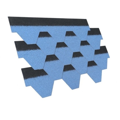 Blue Particle Building Roofing Asphalt Shingle Anti Corrosion Single Layer Shingles